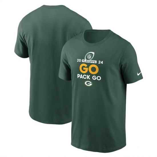 Men Green Bay Packers Green 2024 Playoffs T Shirt